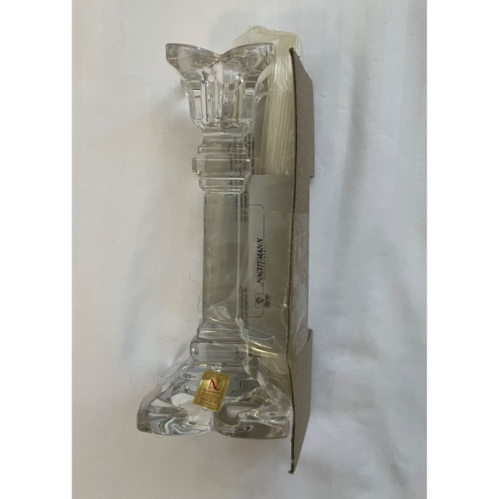 NWT Bavarian Nachtmann Bleikrystall 24% Lead Crystal Candle Holder Candleholder